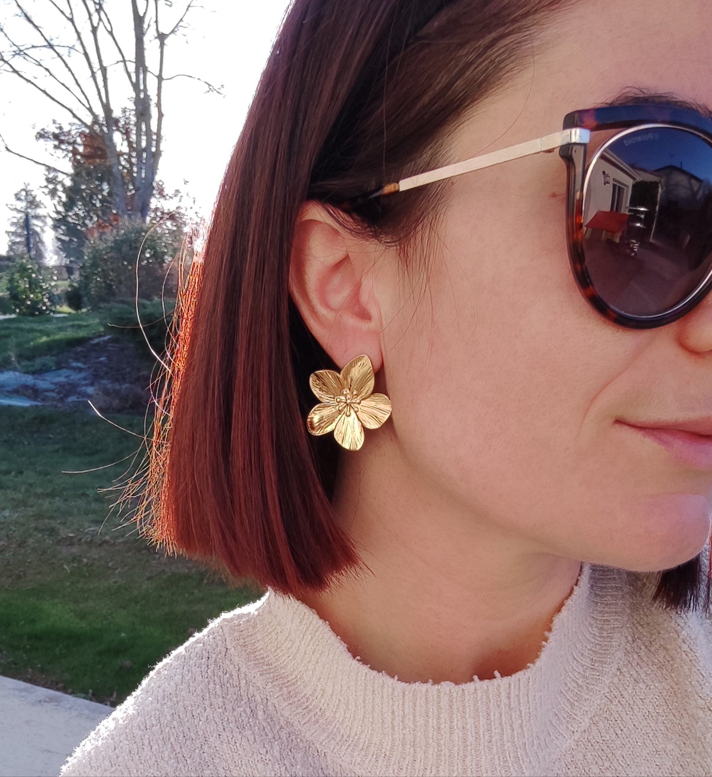 Boucles d'oreilles fleur "Jane"