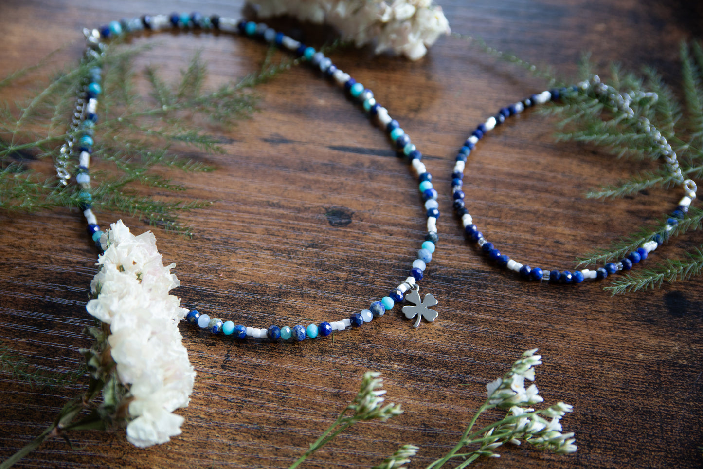 Collier "Jade" Bleu